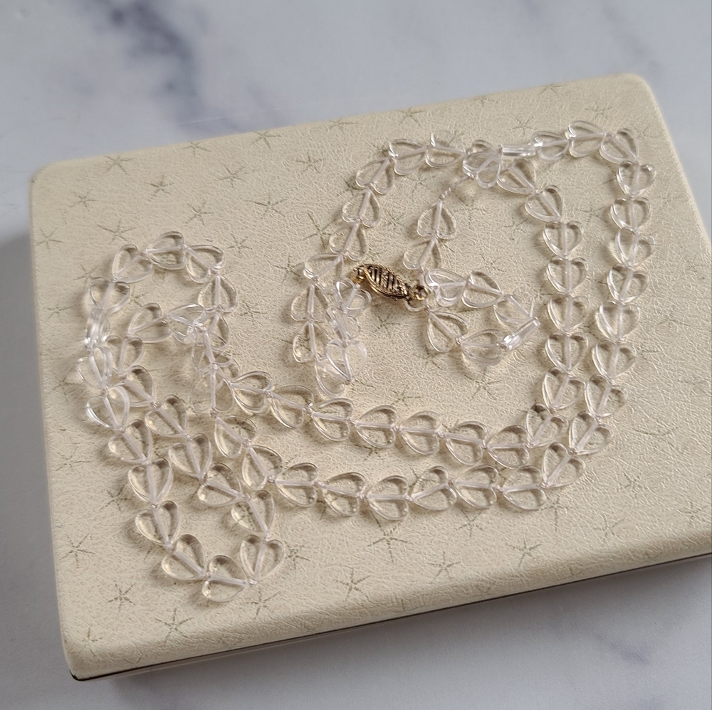 14K GF Quartz Heart Beaded Necklace - Picture 5 of 10